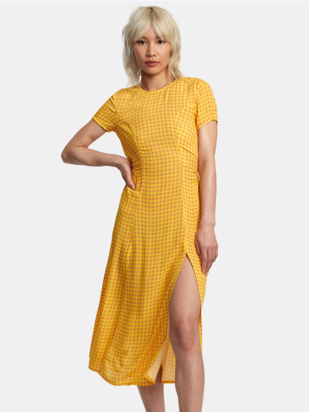 RVCA Dreamscape Gingham Dress Small